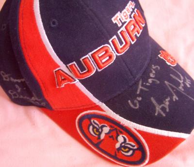 Damon Duval & Ben Nowland autographed Auburn cap