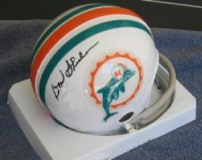 Don Shula autographed Miami Dolphins throwback mini helmet