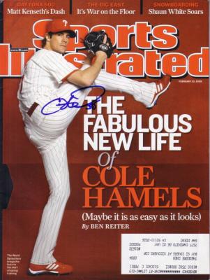 Cole Hamels autographed Philadelphia Phillies 2009 Sports Illustrated