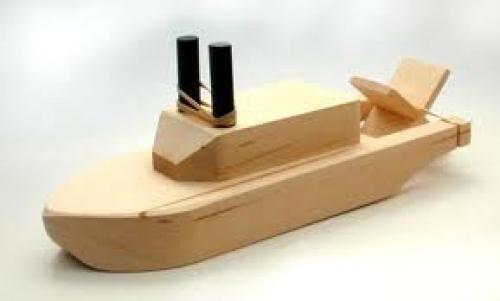 Wooden Paddle Boat Toy