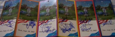 2002 U.S. Solheim Cup Team autographed tickets (Beth Daniel Cristie Kerr)