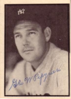 George Pipgras autographed 1927 New York Yankees 50th Anniversary card