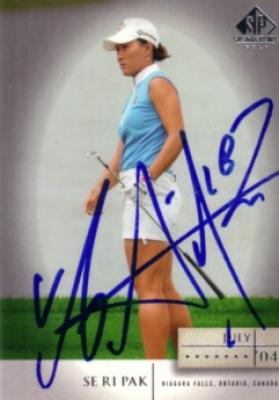 Se Ri Pak autographed 2004 SP Signature golf card