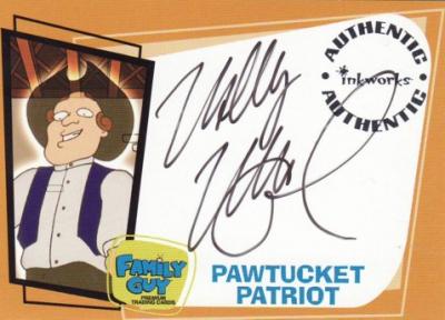 Wally Wingert Family Guy certified autograph card (Pawtucket Patriot)