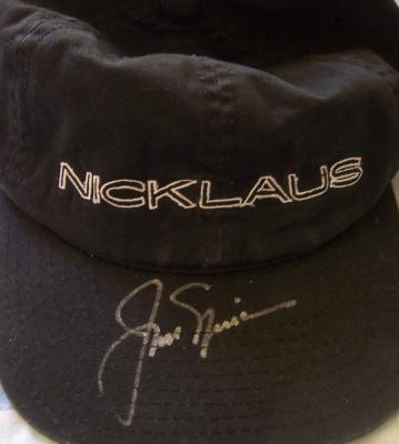 Jack Nicklaus autographed black Nicklaus golf cap