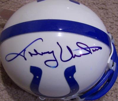 Johnny Unitas autographed Baltimore Colts mini helmet