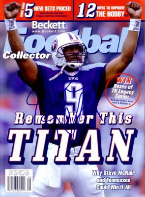 Steve McNair autographed Tennessee Titans 2004 Beckett Football magazine
