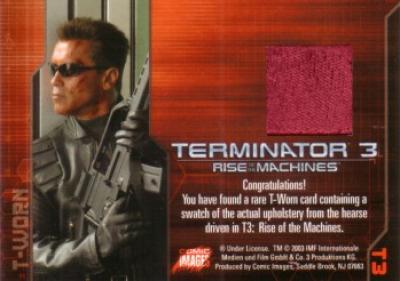 Terminator 3 Rise of the Machines T-Worn hearse upholstery card #T3 MT