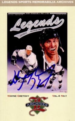 Wayne Gretzky autographed Los Angeles Kings Legends postcard