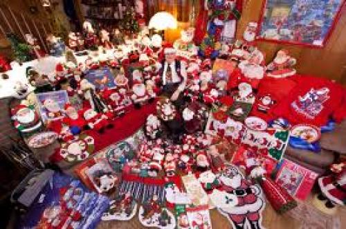Different items of Santa Claus memorabilia