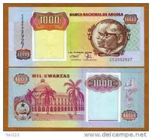 Banknotes; 1000 Kwanzas; Angola, Africa