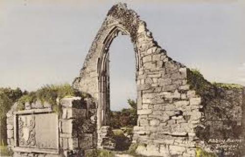 The Abbey Ruins at Donegal, Postmarked in Ireland on June 7, 1963