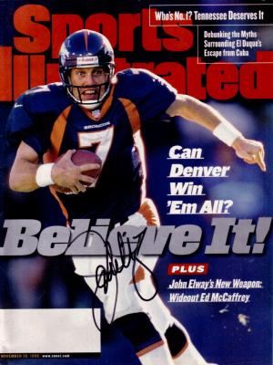 John Elway autographed Denver Broncos 1998 Sports Illustrated