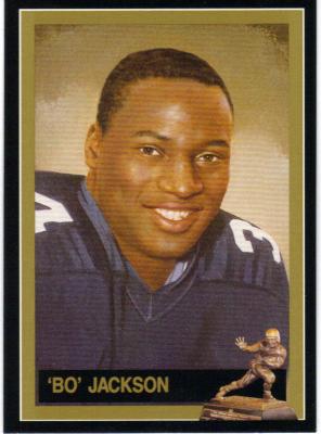 Bo Jackson Auburn 1985 Heisman Trophy winner card