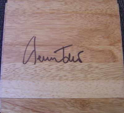 Jerry West autographed 6x6 hardwood floor