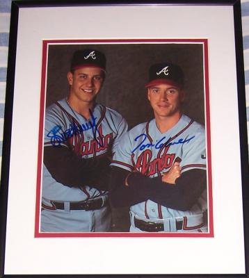 Tom Glavine & Steve Avery autographed Atlanta Braves 8x10 photo matted & framed