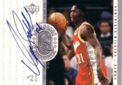 Dominique Wilkins certified autograph Atlanta Hawks 2000-01 Upper Deck Legendary Signatures card