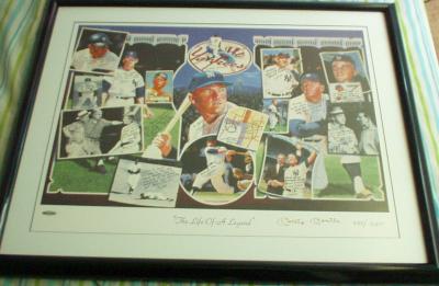 Mickey Mantle autographed New York Yankees UDA Life of a Legend lithograph framed #257/2401