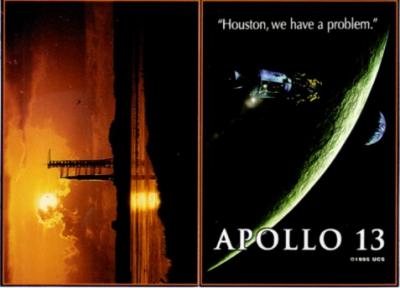 Apollo 13 movie set of 2 promo cards