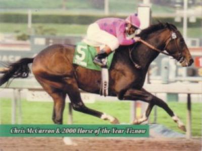 Chris McCarron & 2000 Horse of the Year Tiznow card