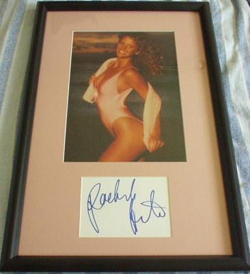 Rachel Hunter autograph matted & framed with Sports Illustrated swimsuit photo