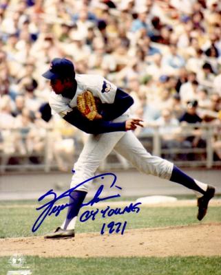 Fergie Jenkins autographed Chicago Cubs 8x10 photo inscribed Cy Young 1971