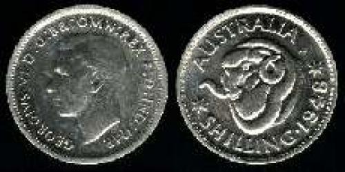 1 shilling; Year: 1946-1952; (km 39a); .500 silver