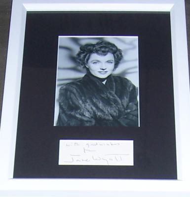 Jane Wyatt autograph matted & framed with vintage 5x7 photo
