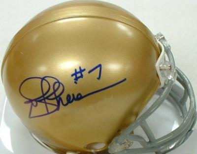 Joe Theismann autographed Notre Dame mini helmet