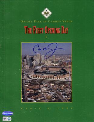 Cal Ripken autographed Baltimore Orioles 1992 Camden Yards First Opening Day program