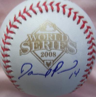 David Price autographed 2008 World Series baseball