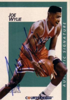 Joe Wylie Miami certified autograph 1991 Courtside card