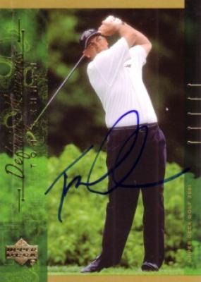 Tom Lehman autographed 2001 Upper Deck golf card