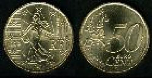 50 cents; Year: 1999-2002; (km 1287); Oro nórdico (Cu89Al5Zn5Sn1)