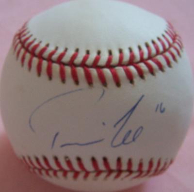 Travis Lee autographed NL baseball