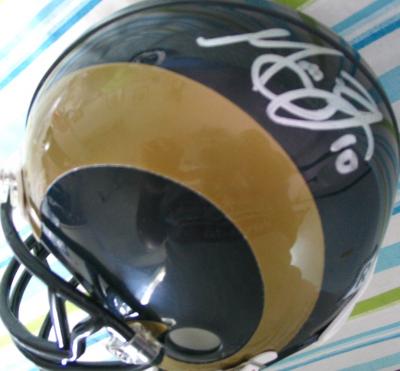Marc Bulger autographed St. Louis Rams mini helmet