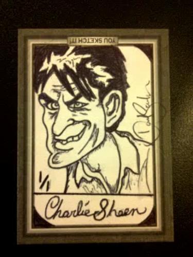 2010 Topps Charlie Sheen Sketch Card 1/1