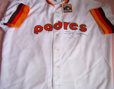 Tony Gwynn autographed San Diego Padres 1982 rookie throwback jersey