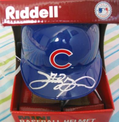 Sammy Sosa autographed Chicago Cubs mini helmet