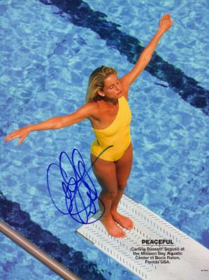 Carling Bassett-Seguso autographed full page swimsuit photo