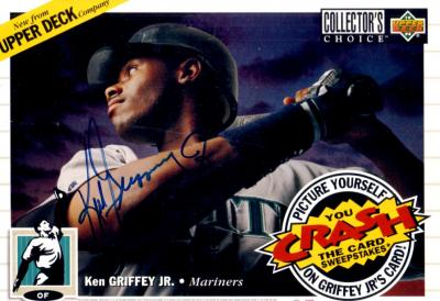 Ken Griffey Jr. autographed Seattle Mariners 1994 Upper Deck jumbo display card