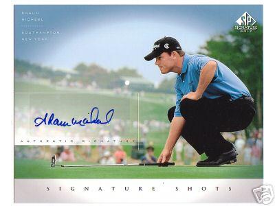 Shaun Micheel certified autograph SP Signature Golf 8x10 photo card