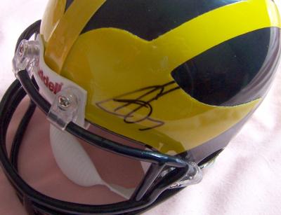 Chad Henne autographed Michigan mini helmet
