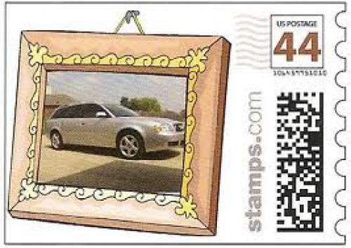 Stamps US;  Another version of the 2003 Audi A6 on a personalized stamp.