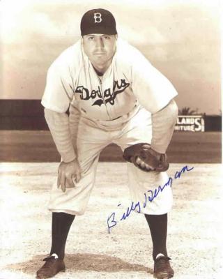 Billy Herman autographed Brooklyn Dodgers 8x10 photo