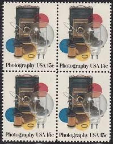 Stamps; United States - Photography - Block 4 Stamps
