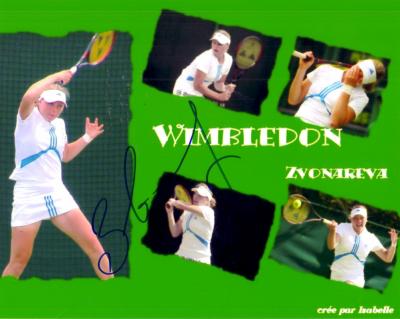 Vera Zvonareva autographed 8x10 tennis photo