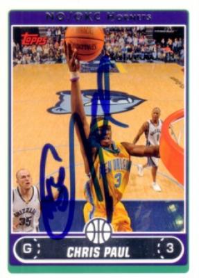 Chris Paul autographed New Orleans Hornets 2006-07 Topps card