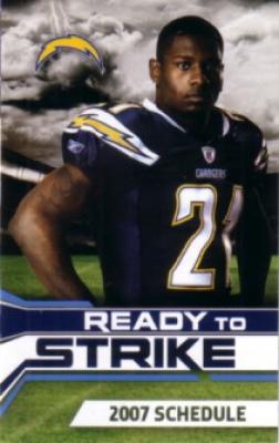LaDainian Tomlinson 2007 Chargers pocket schedule