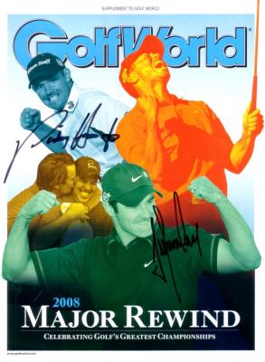 Padraig Harrington & Trevor Immelman autographed 2008 Golf World magazine